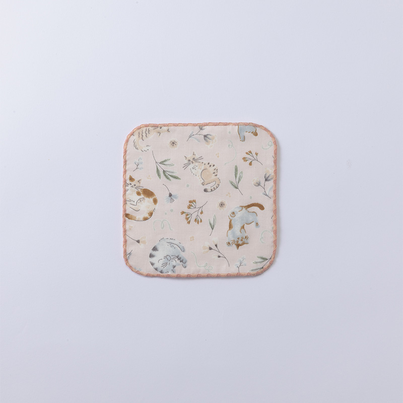 COCOWALK ミニハンカチ  フラワーキャット